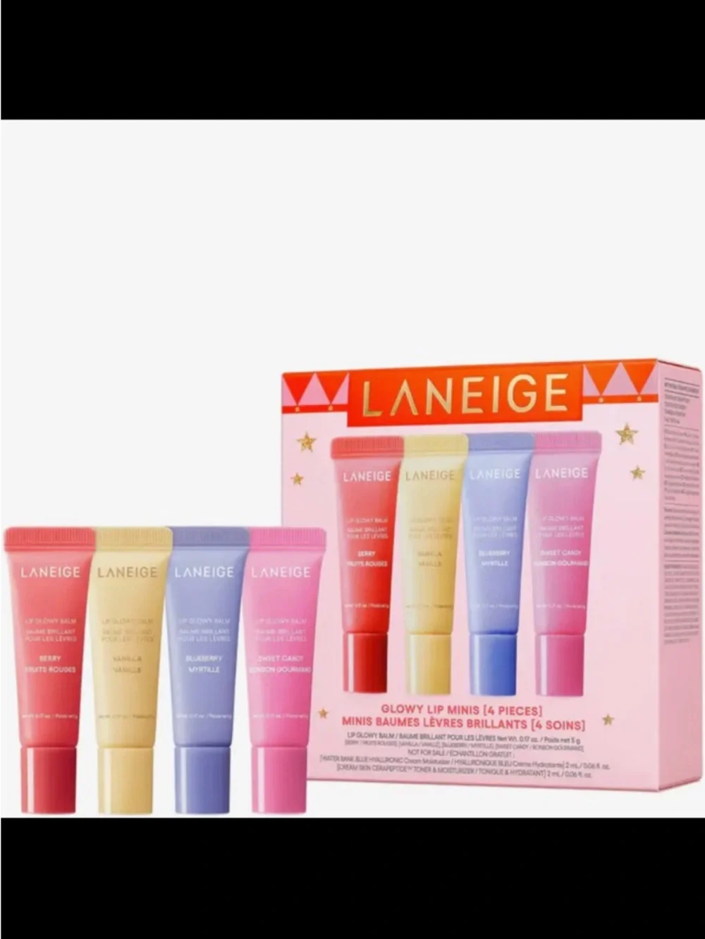 Laneige Mini Glowy Lip Balm 4 Piece Set